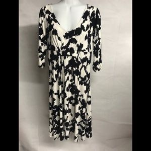 CAbi Everybody Luxe Blue White Splatter Dress L